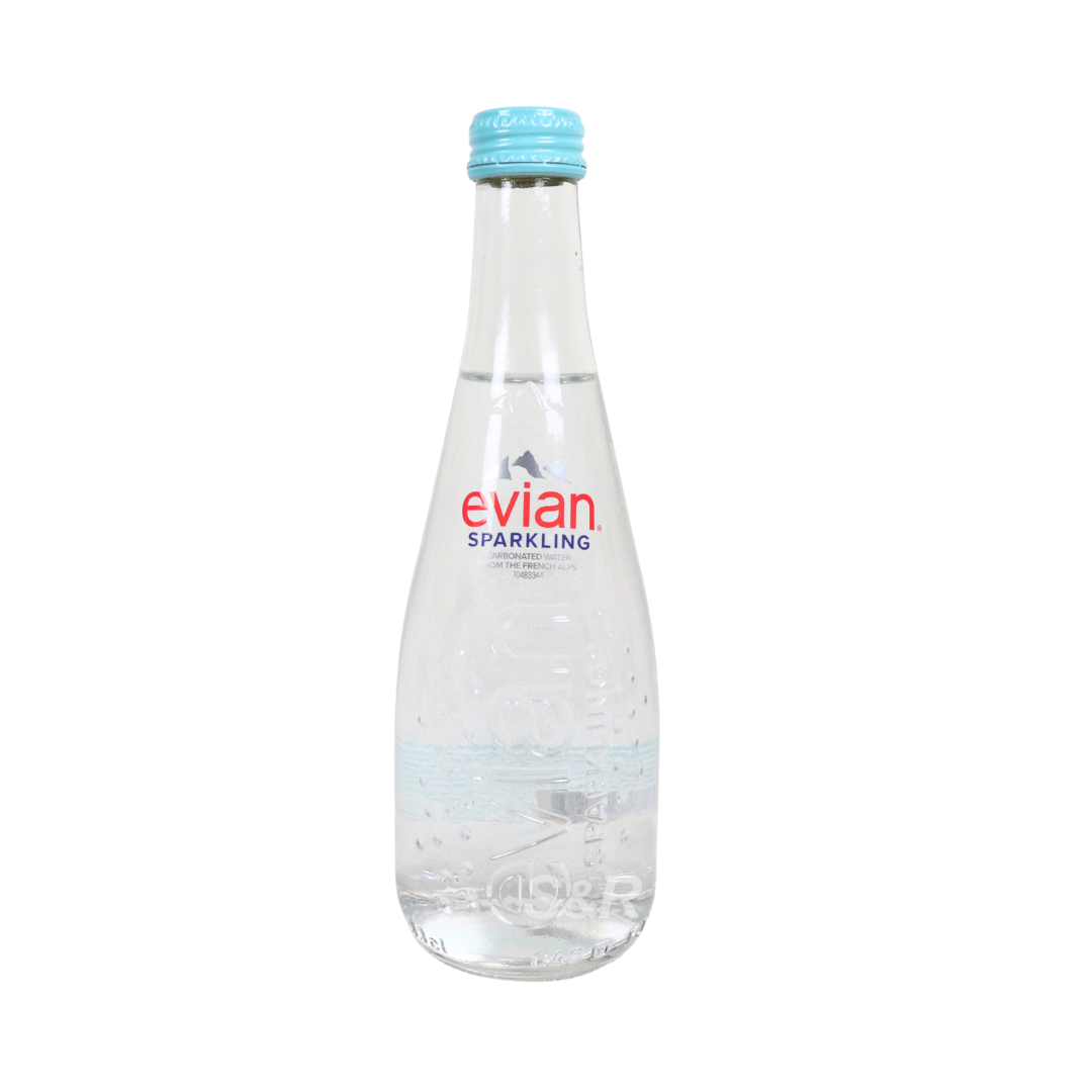Evian Sparkling Water Glass 330mL